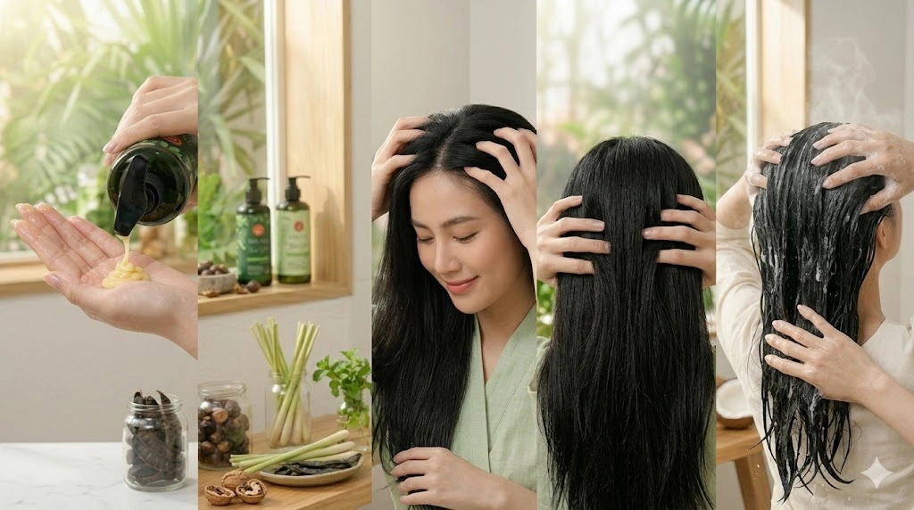 Hướng dẫn gội đầu đúng cách giúp giảm rụng tóc hiệu quả tại nhà