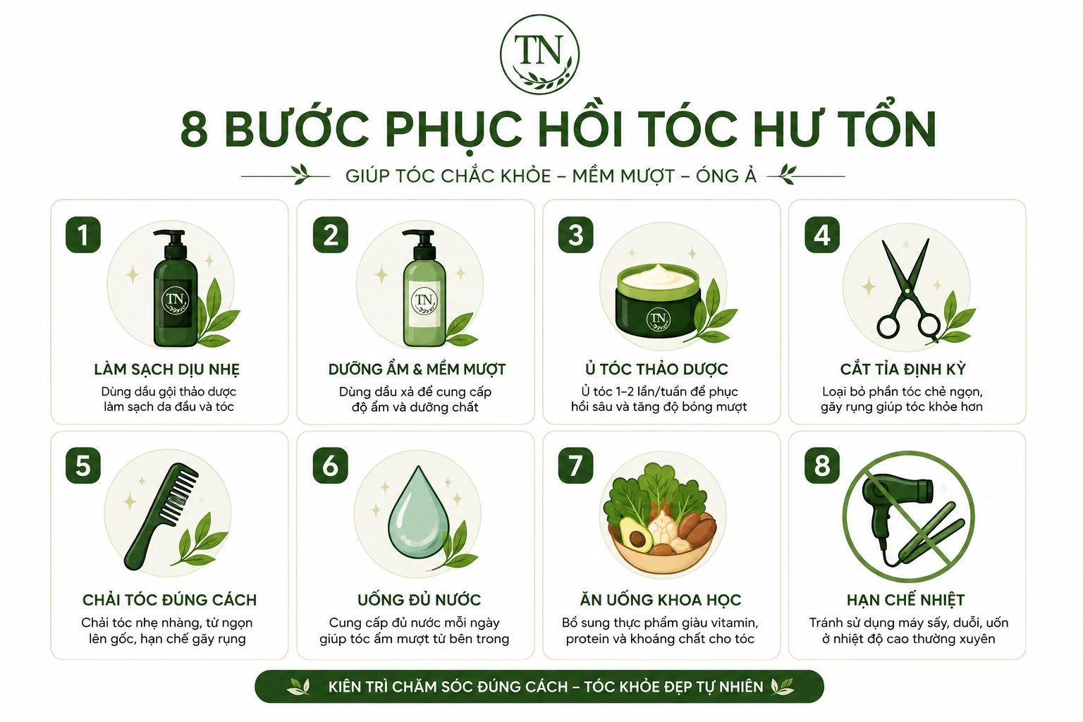 8 cách phục hồi tóc khô xơ tại nhà hiệu quả