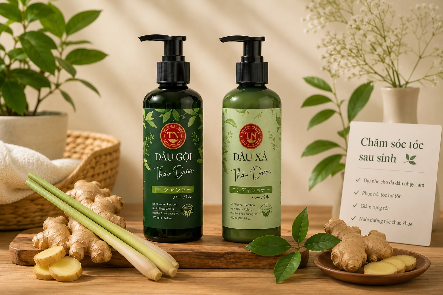 dầu gội thảo dược TN tốt nhất cho mẹ sau sinh an toàn