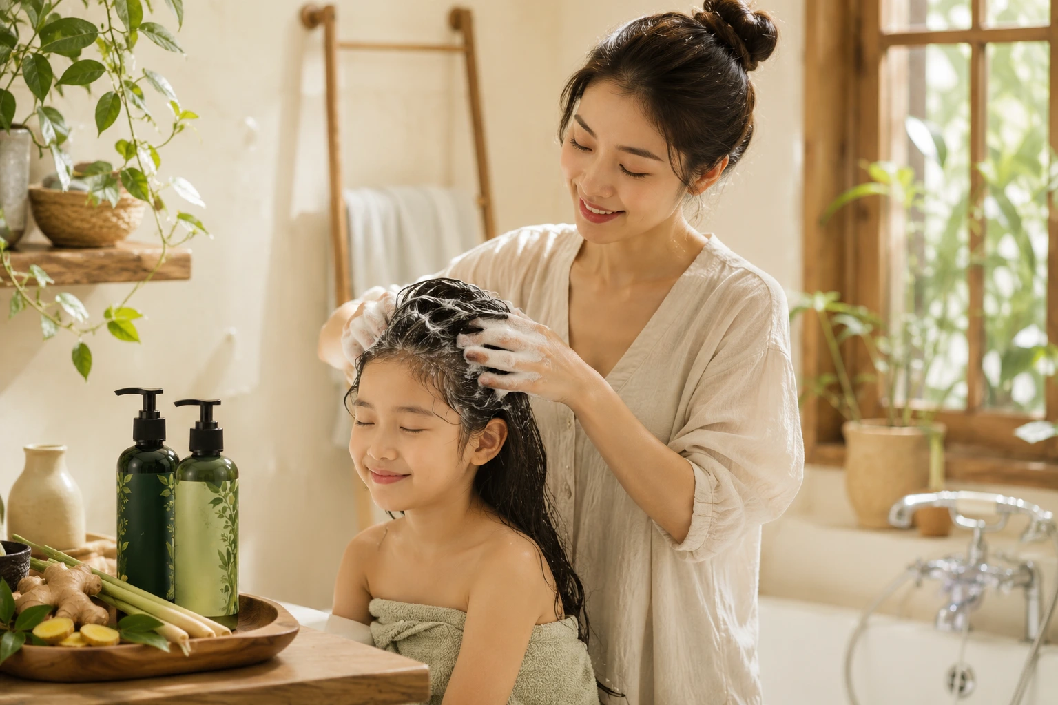 gia đình Việt dùng dầu gội thảo dược TN Đẹp an toàn cho cả nhà